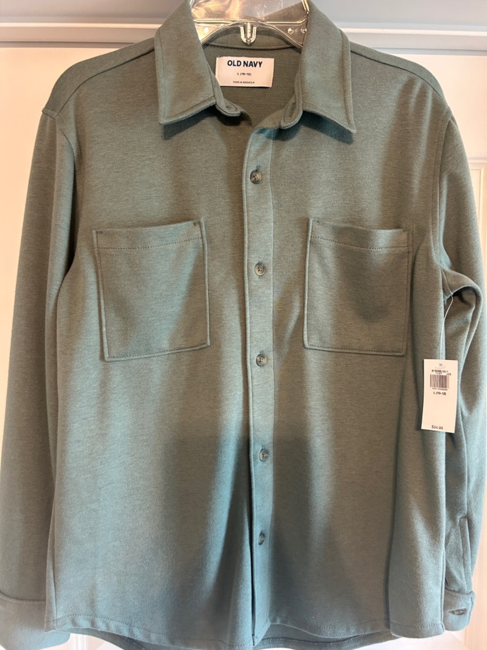 Old Navy Dusty Sage Button-Up Shirt Jacket